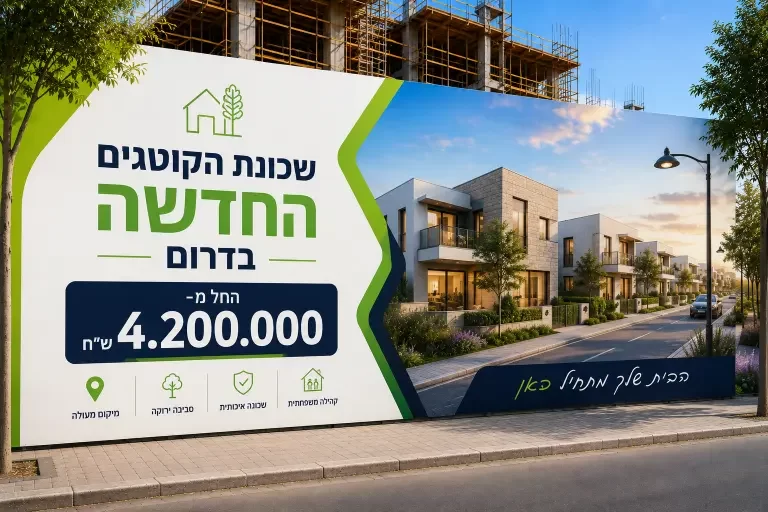 שכונת הקוטגים החדשה החל מ4.200.000